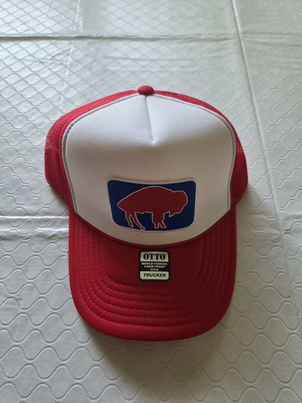 Buffalo Bills Otto Trucker Hat Snapback Retro Foam Standing Buffalo